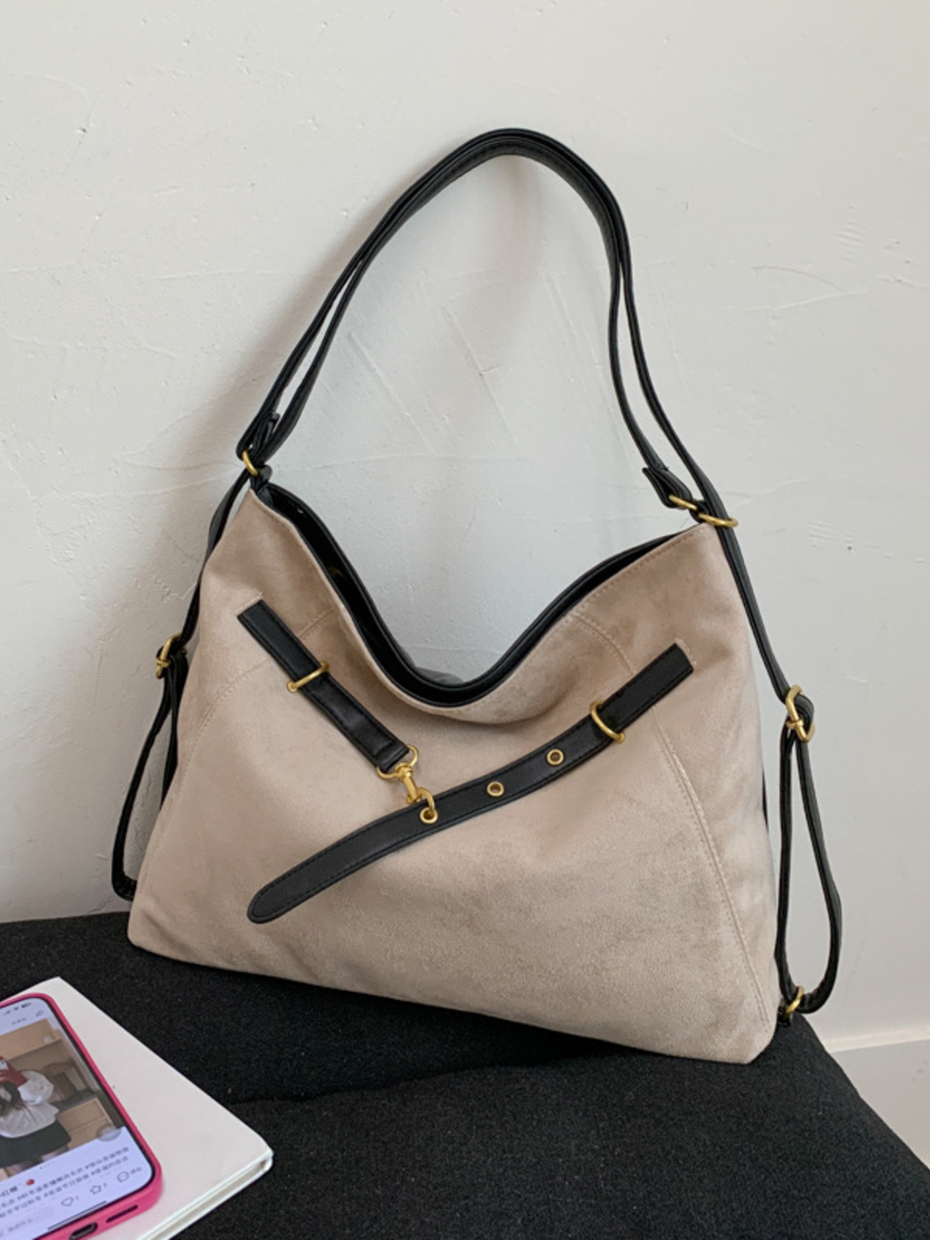 Adjustable Strap Handbag with Charm 2