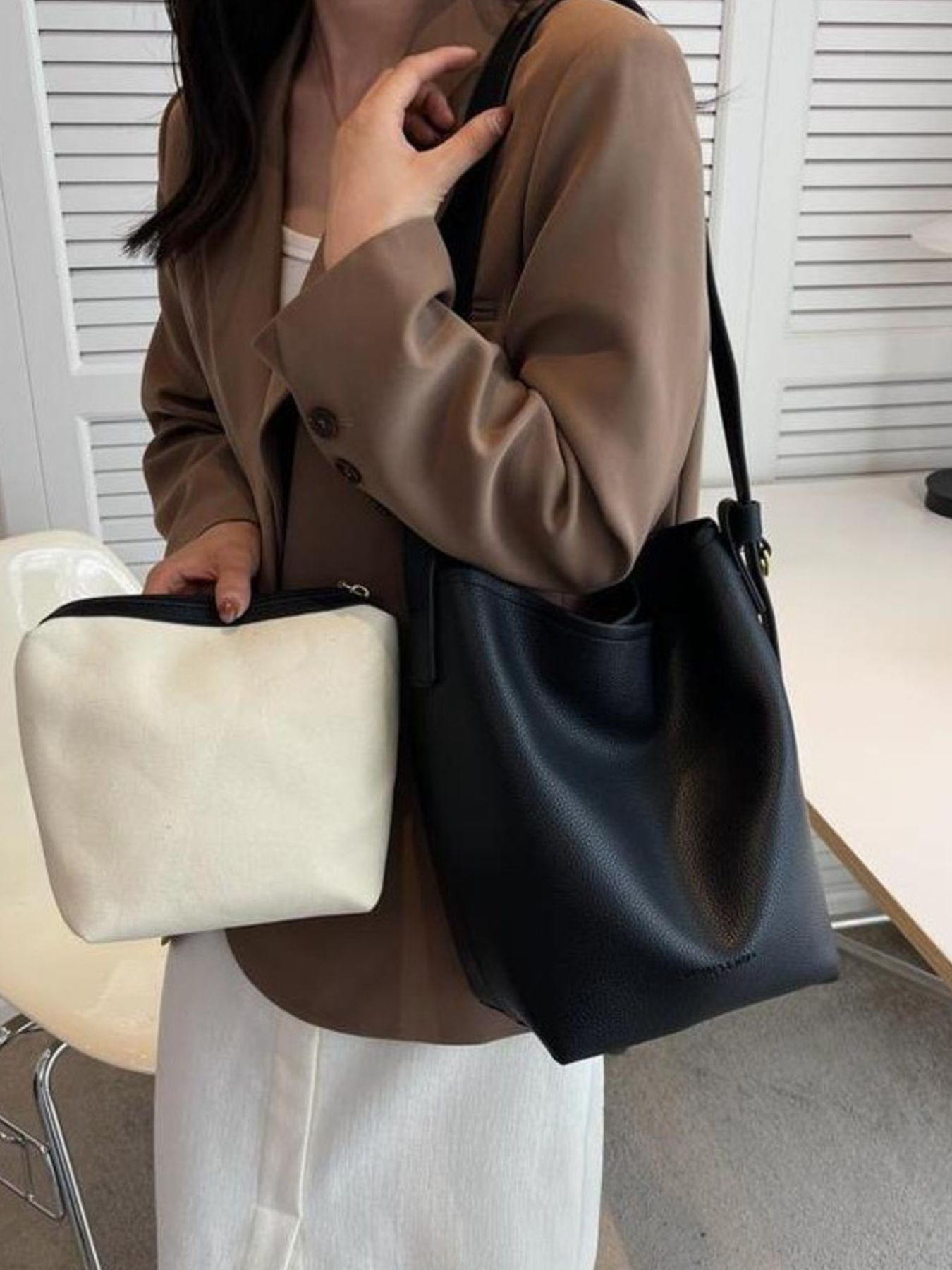 Minimalist PU Leather Shoulder Bag 4