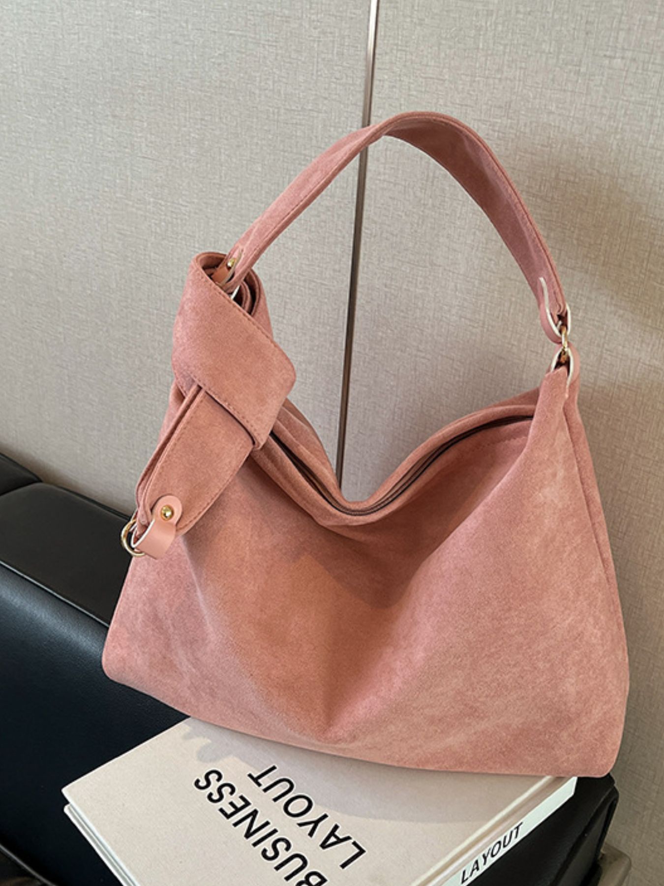 Suede Knot Shoulder Bag 2