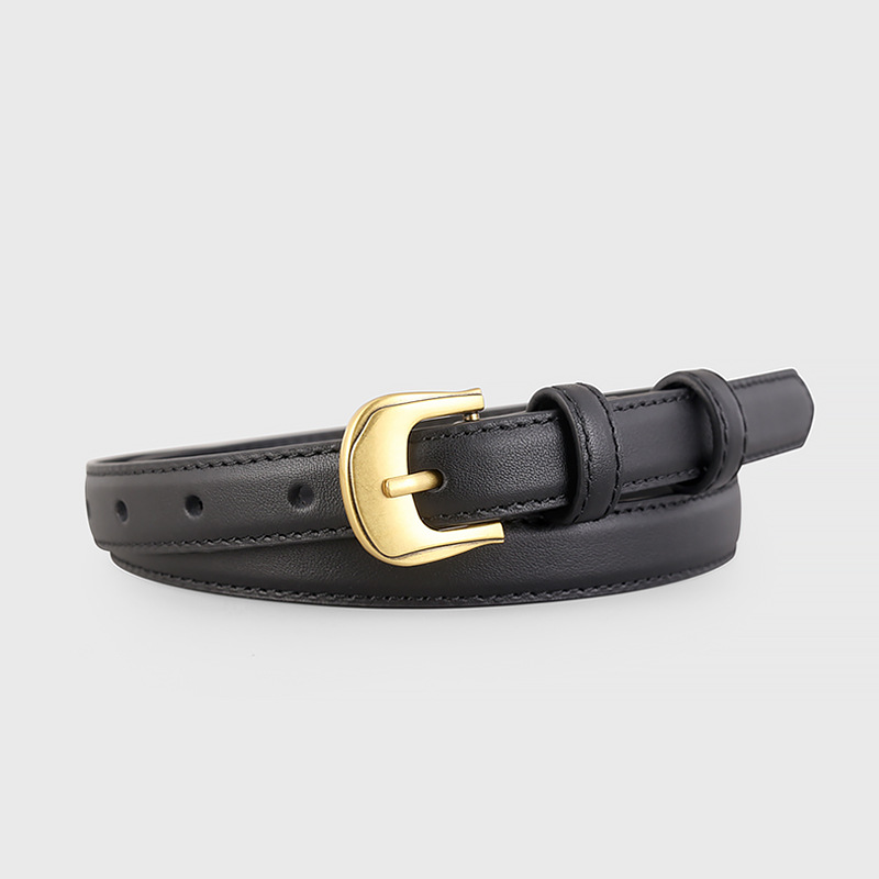 Leather Belt with Golden Buckle 3