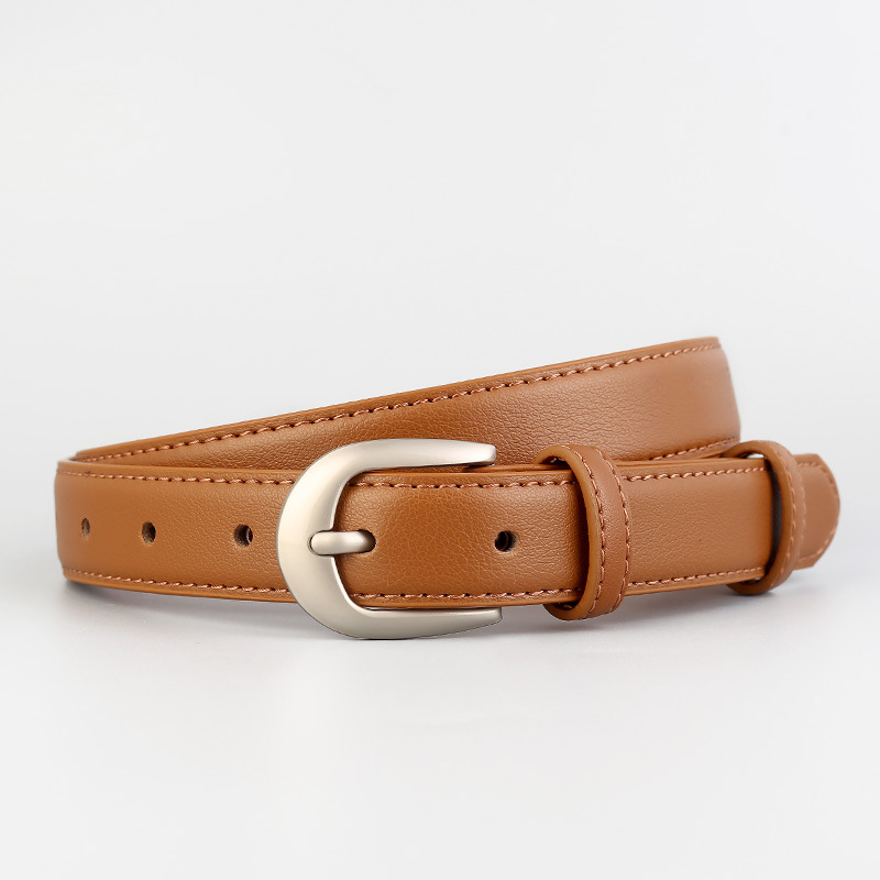 Classic Leather Skinny Belt 4
