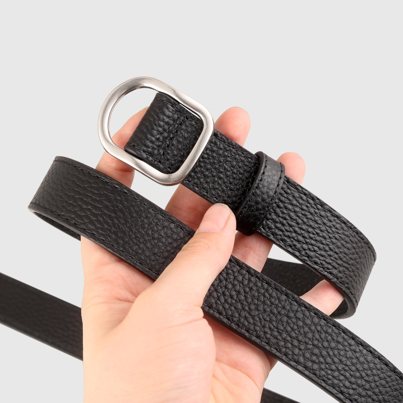 Leather Belt with Silver Buckle 4