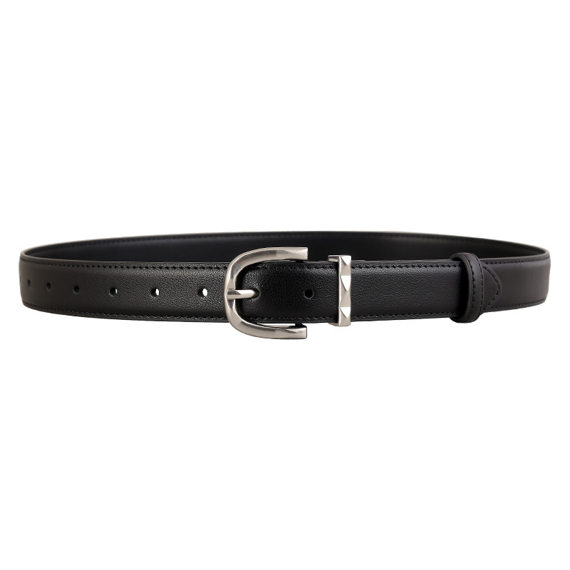 Classic Leather Skinny Belt 3