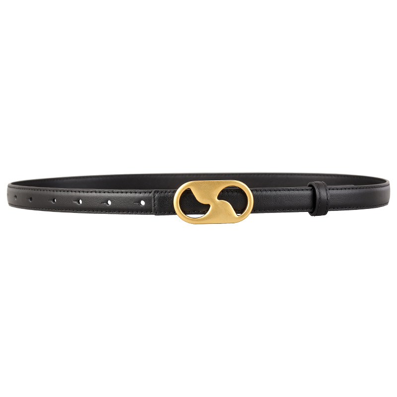 Leather Belt with Golden Buckle 4