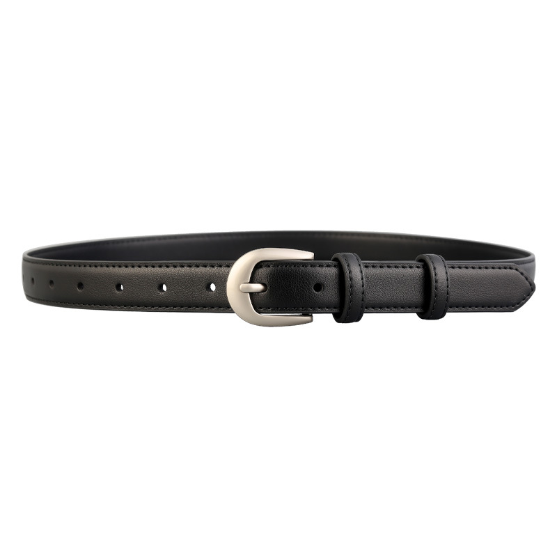 Classic Leather Skinny Belt 3