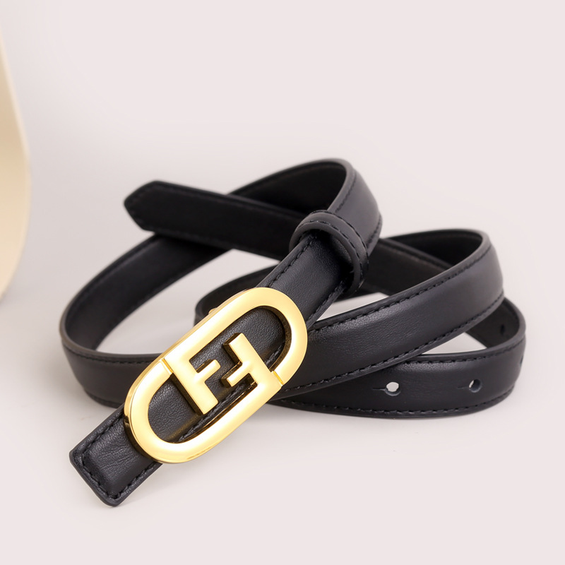 Leather Belt with Golden Buckle 4