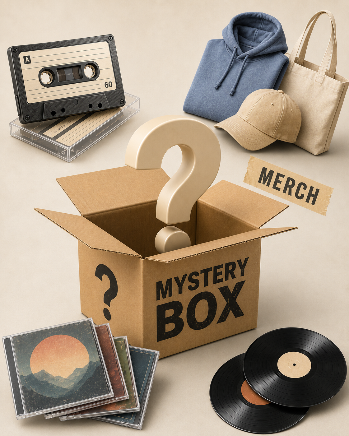 Band merch ideas: Surprise Mystery Bundles