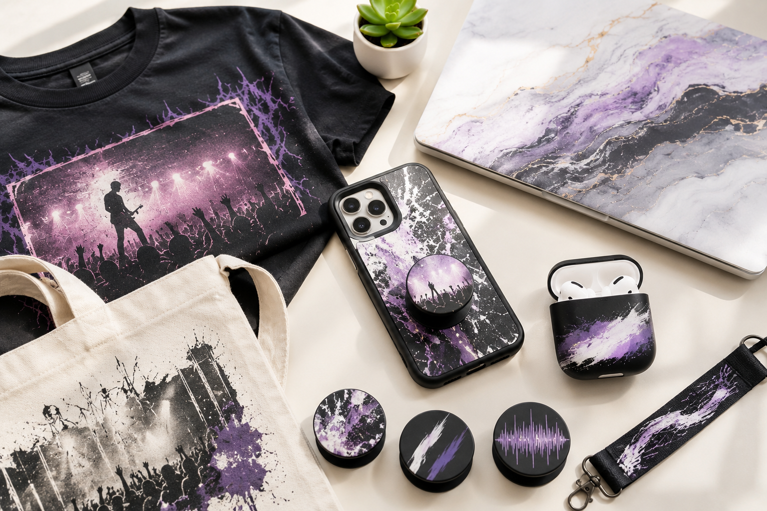 Band merch ideas: Custom Tech Accessories