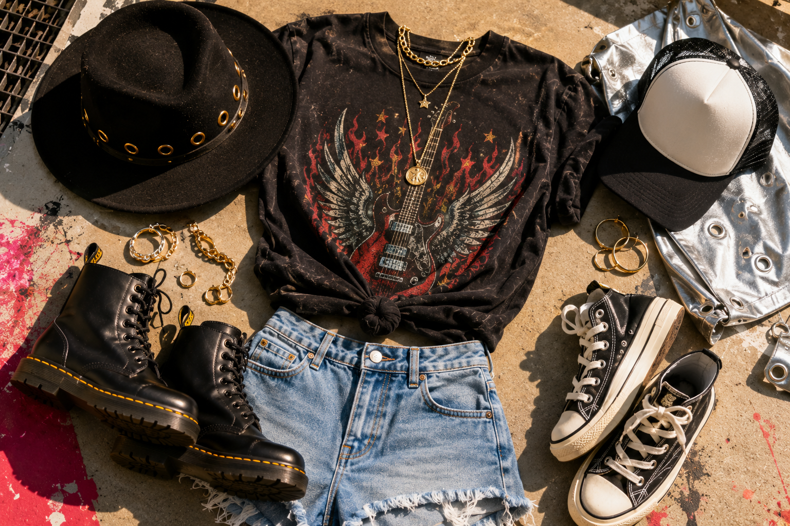 How to Accessorize Your Concert Tee Outfits