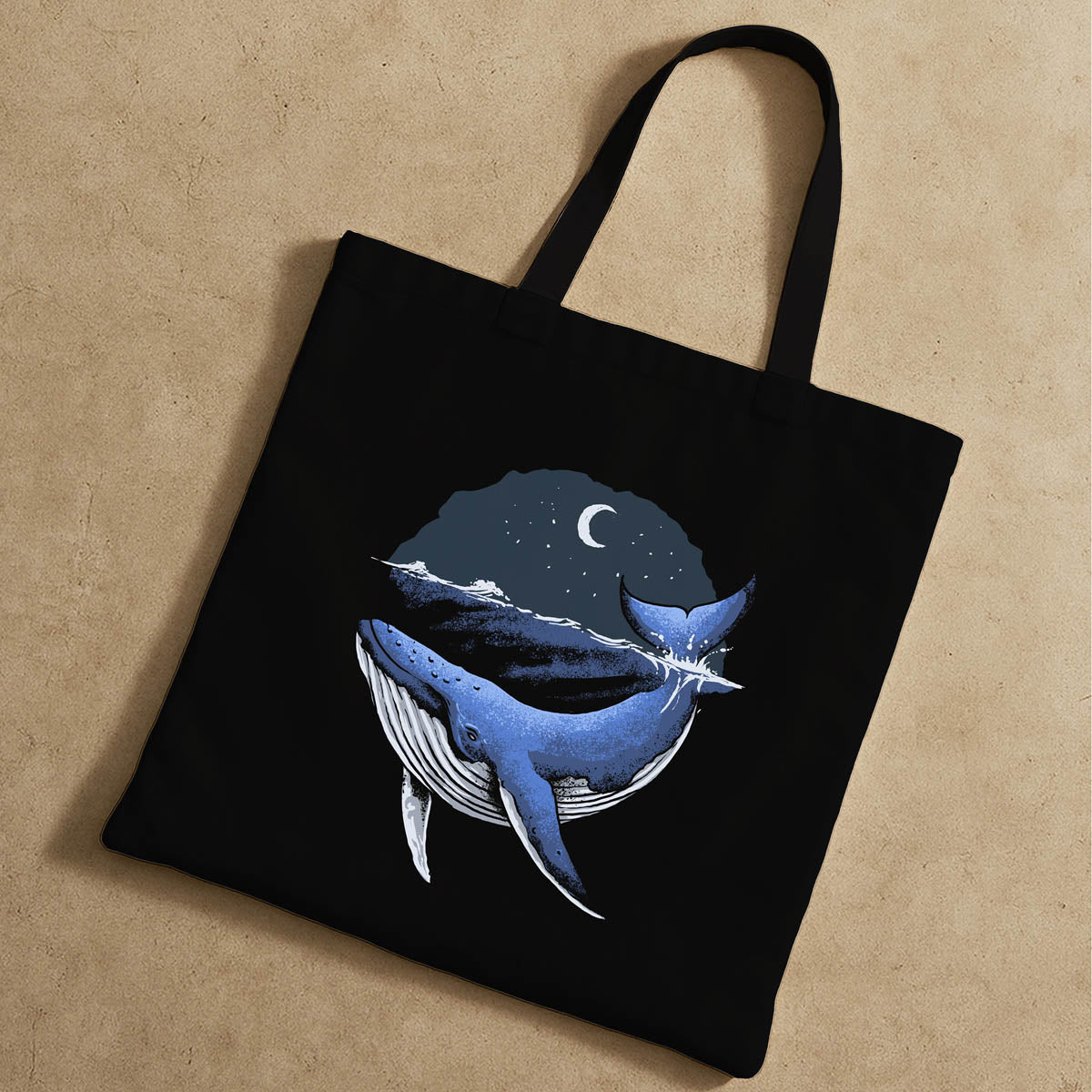 Blue Whale Ocean Theme Tote Bag 4