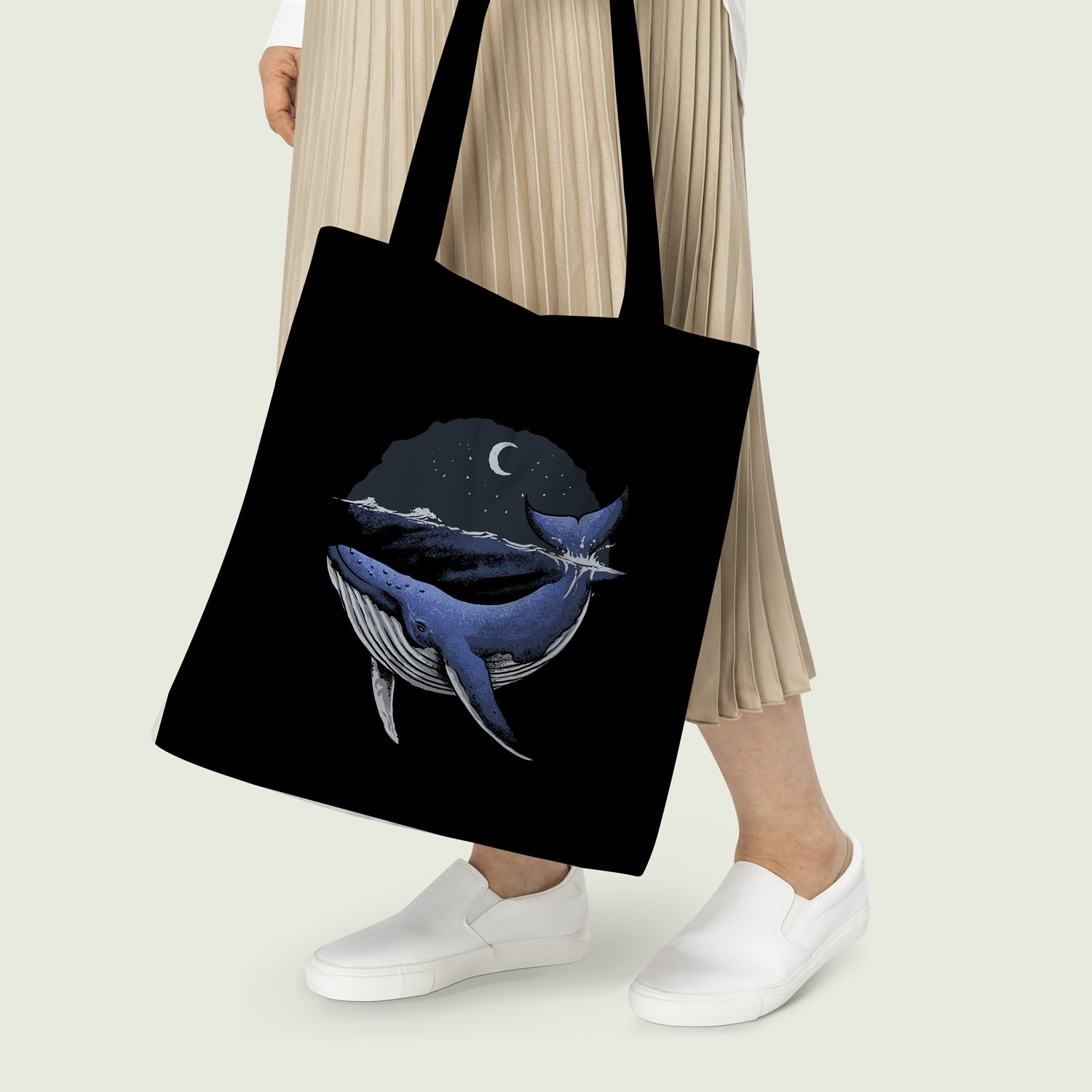 Blue Whale Ocean Theme Tote Bag 5