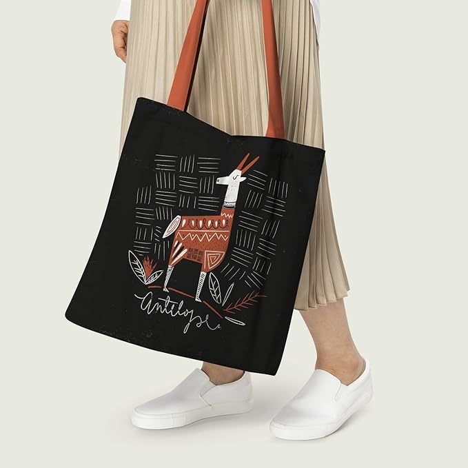 Majestic Antelope Cotton Canvas Tote Bags 4