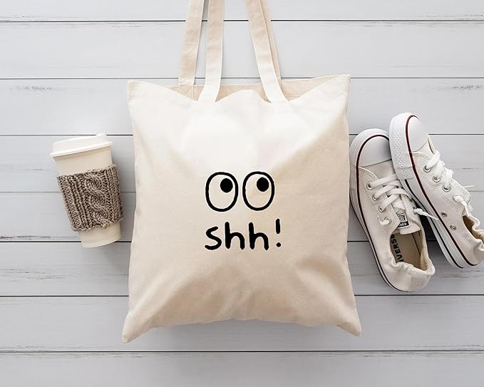 Rolling Eyes Cotton Tote Bags 4