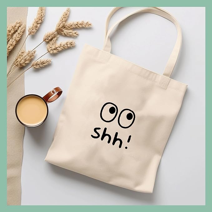 Rolling Eyes Cotton Tote Bags 5
