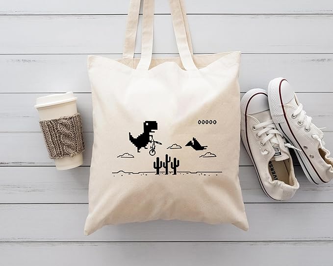 Cool T-Rex Dino Cotton Tote Bags 5