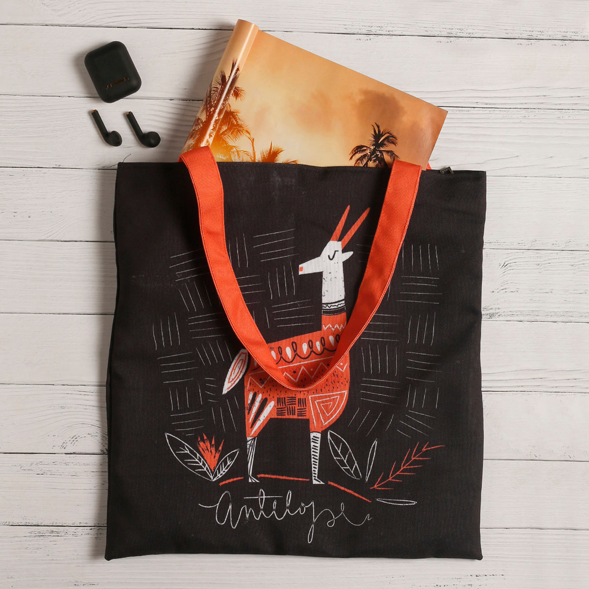 Majestic Antelope Cotton Canvas Tote Bags 3