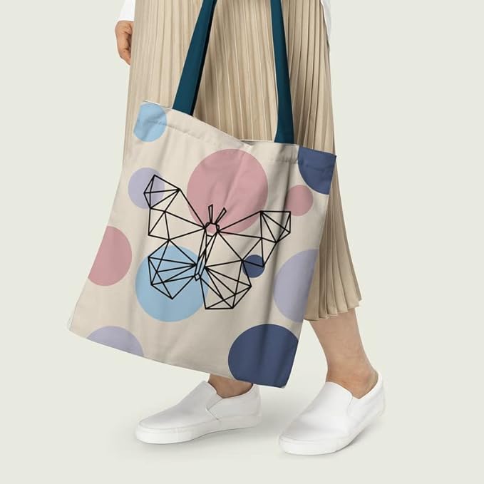 Butterfly Cotton Canvas Tote Bags 4