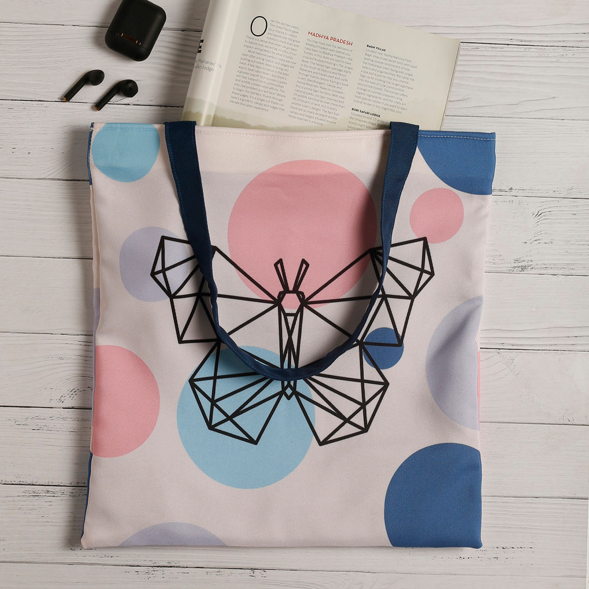 Butterfly Cotton Canvas Tote Bags 3