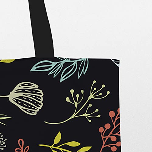 Christmas Leaves Cotton Canvas Tote Bags 4
