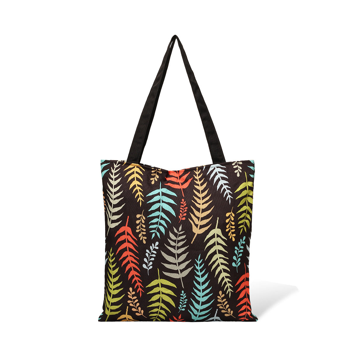 Leaf Pattern Cotton Canvas Tote Bags 4