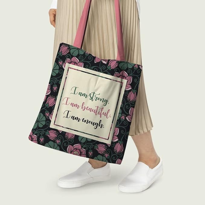 Strong & Beautiful Cotton Canvas Tote Bags 3