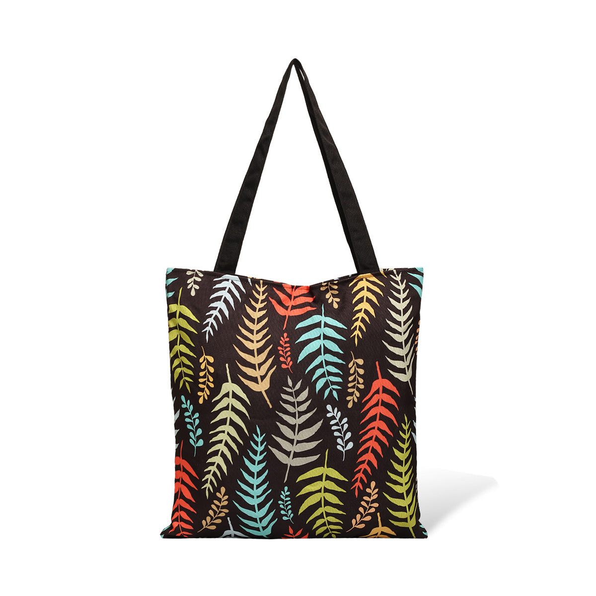 Leaf Pattern Cotton Canvas Tote Bags 3