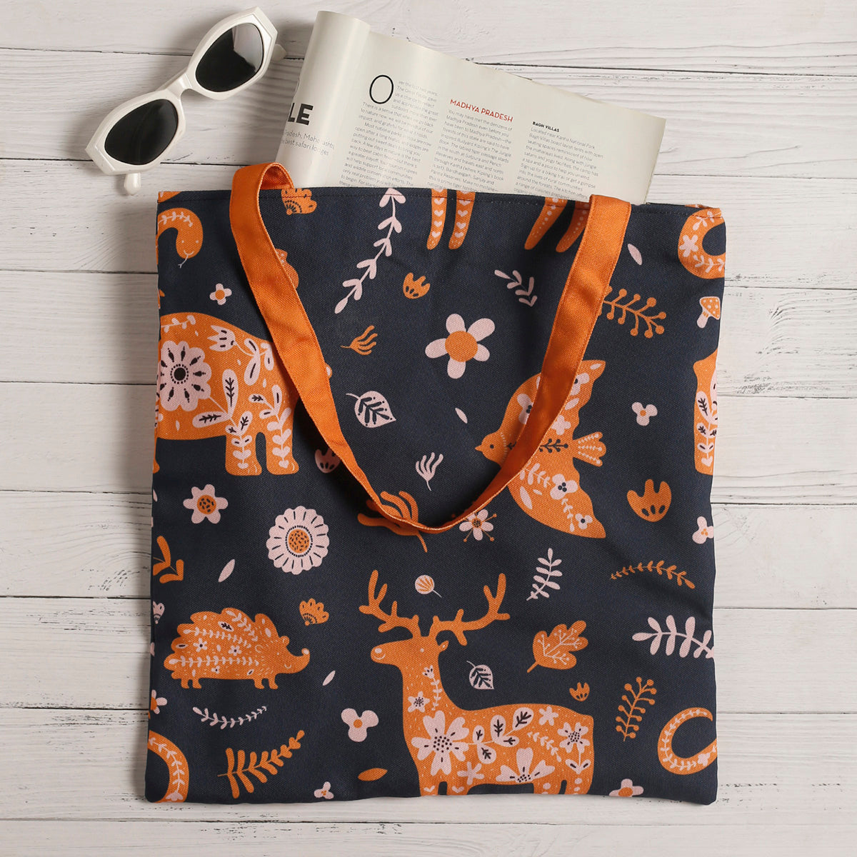 Mystic Animals Cotton Canvas Tote Bags 2