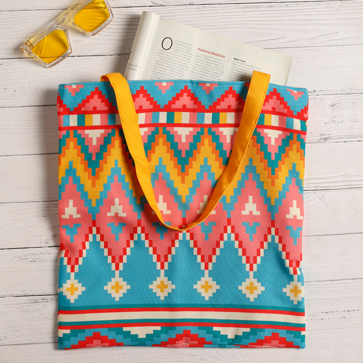 Vibrant Art Cotton Canvas Tote Bags 2