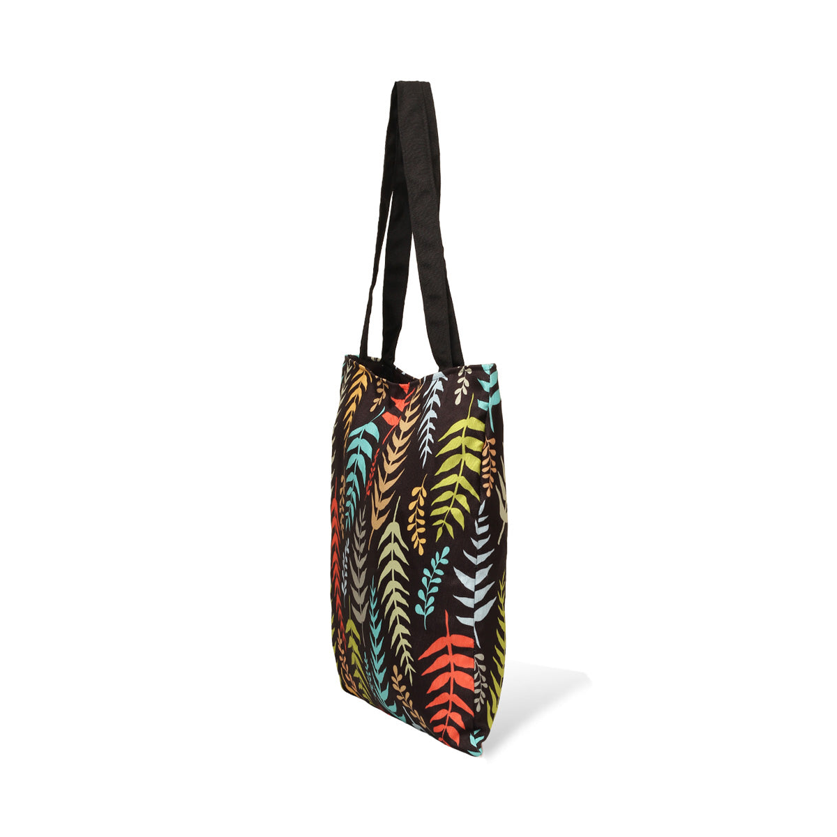 Leaf Pattern Cotton Canvas Tote Bags 5
