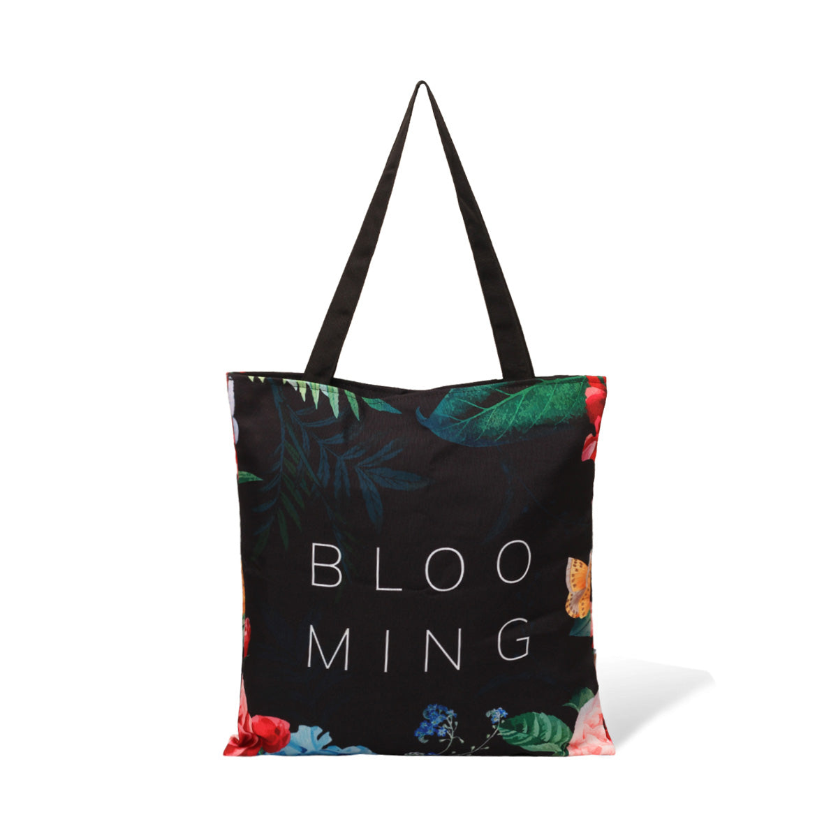 Blooming Cotton Canvas Tote Bags 5