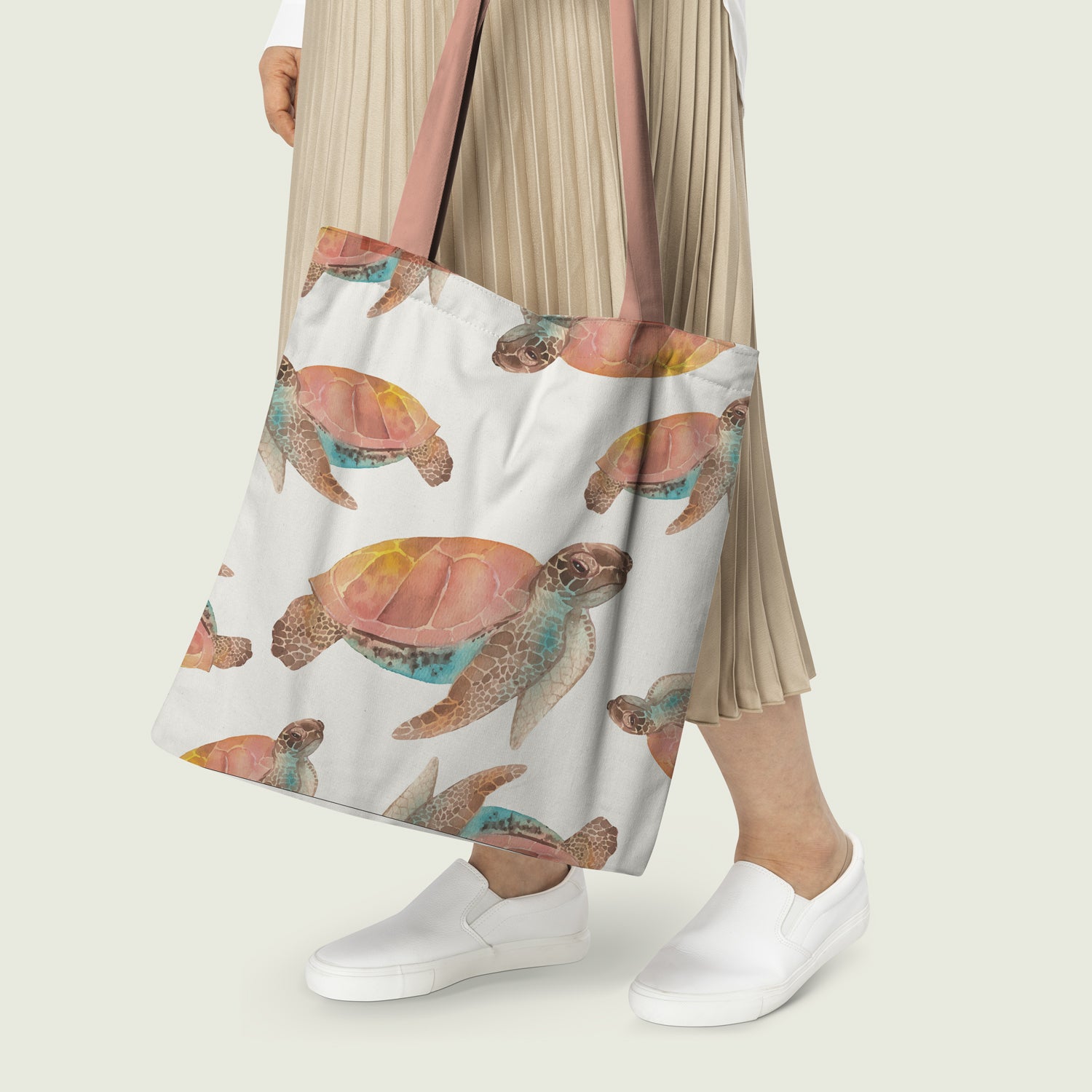 Turtle Art Ocean Theme Tote Bag 4