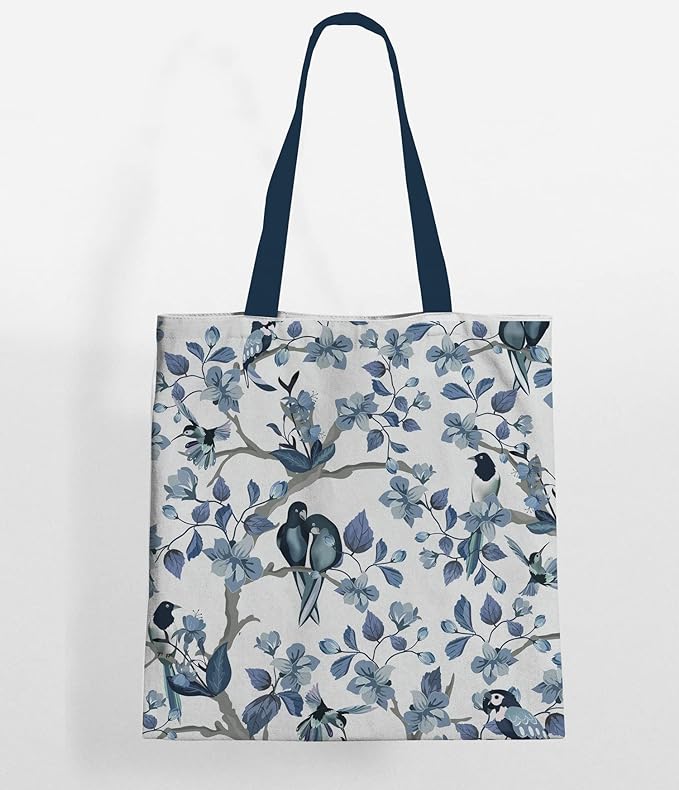 Birds of Paradise Cotton Canvas Tote Bags 4