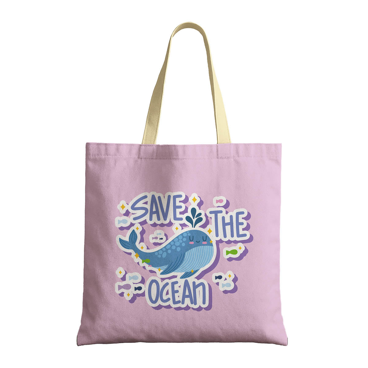 Save The Ocean Whale Ocean Theme Tote Bag 5
