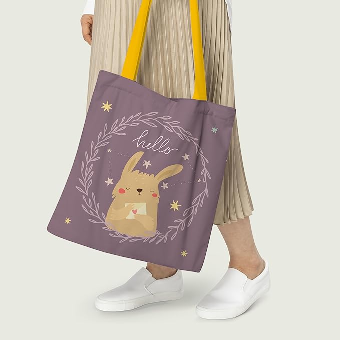 Enchanting Bunny Canvas Tote Bag 4