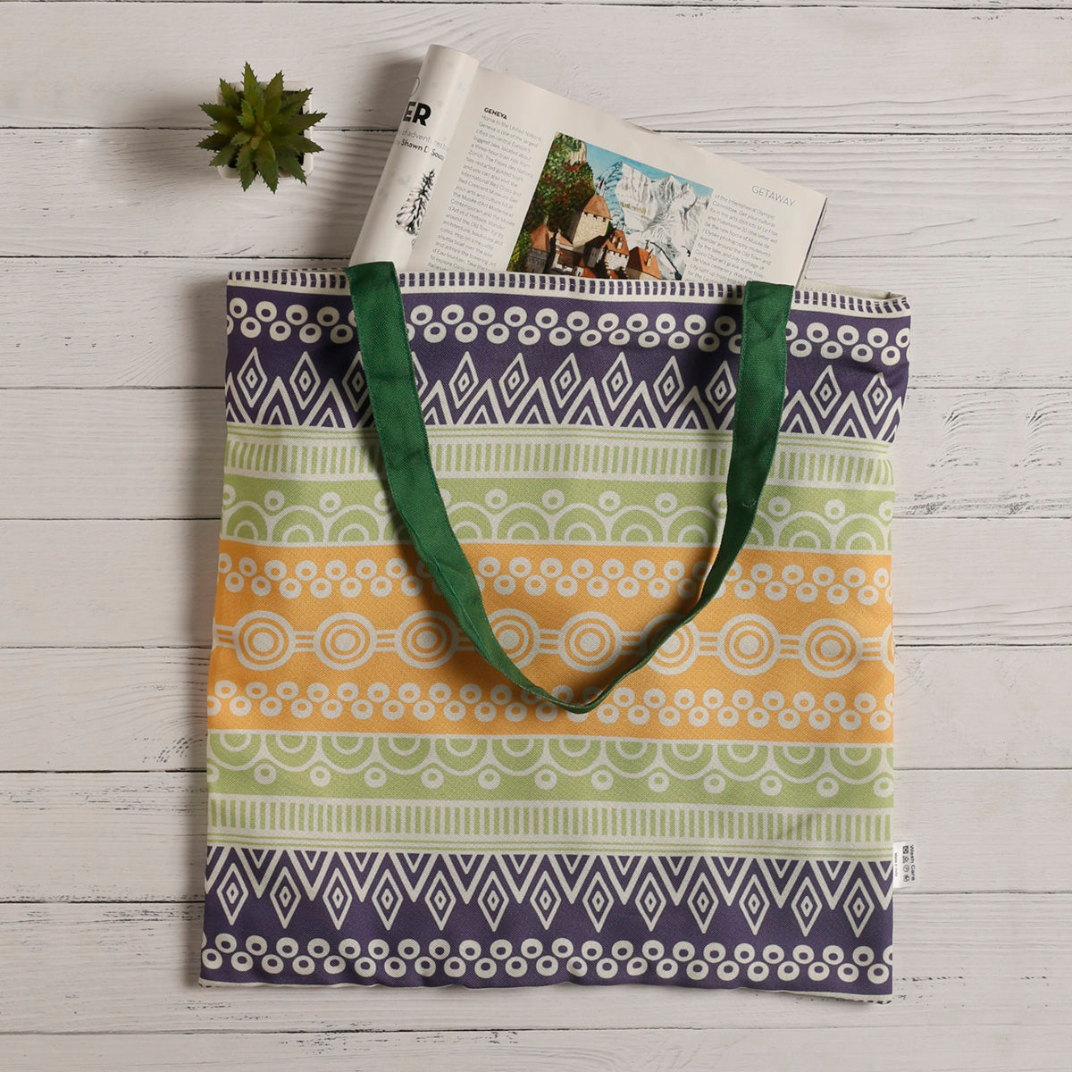 Aztec Art Cotton Canvas Tote Bags 2