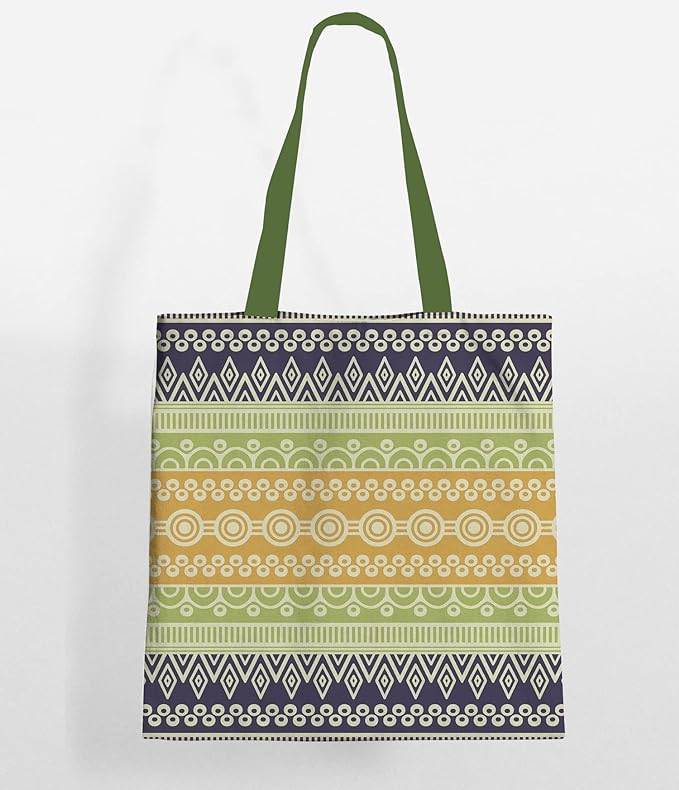 Aztec Art Cotton Canvas Tote Bags 4