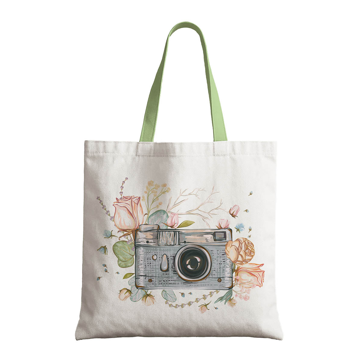 Vintage Camera Art Canvas Tote Bag 5