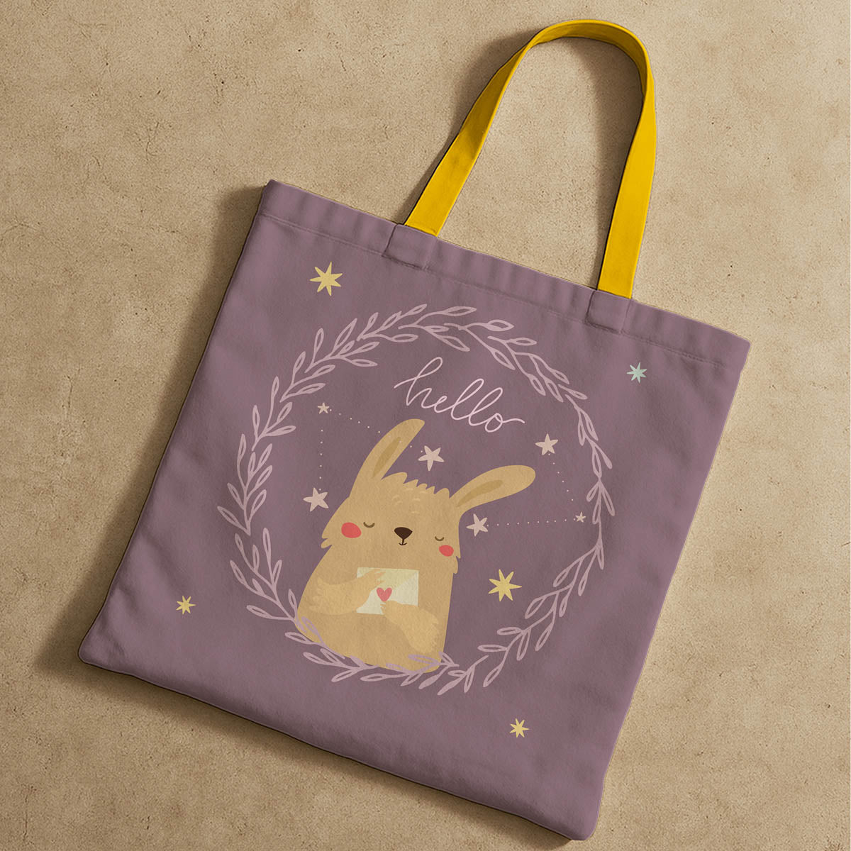 Enchanting Bunny Canvas Tote Bag 3