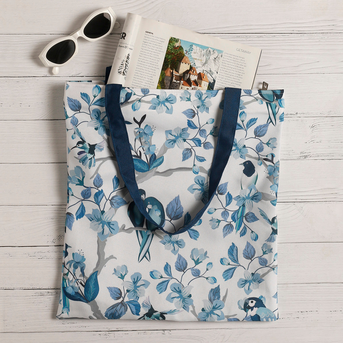 Birds of Paradise Cotton Canvas Tote Bags 2