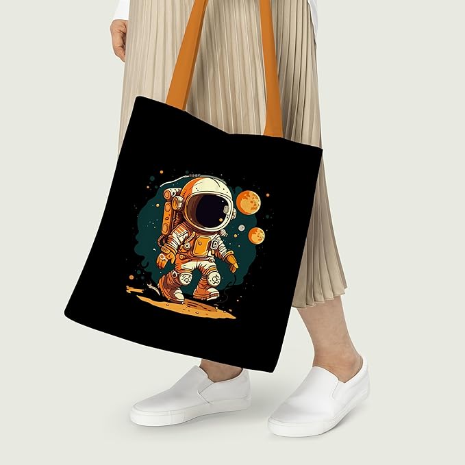 Cool Astraonaut Canvas Tote Bag 4
