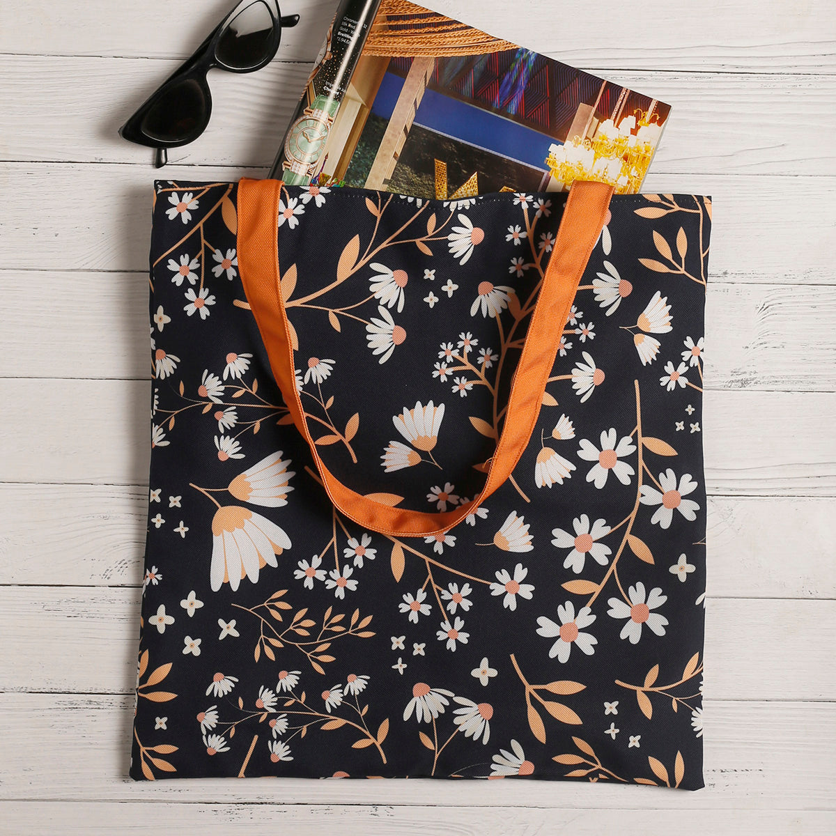 Midnight Garden Cotton Canvas Tote Bags 2