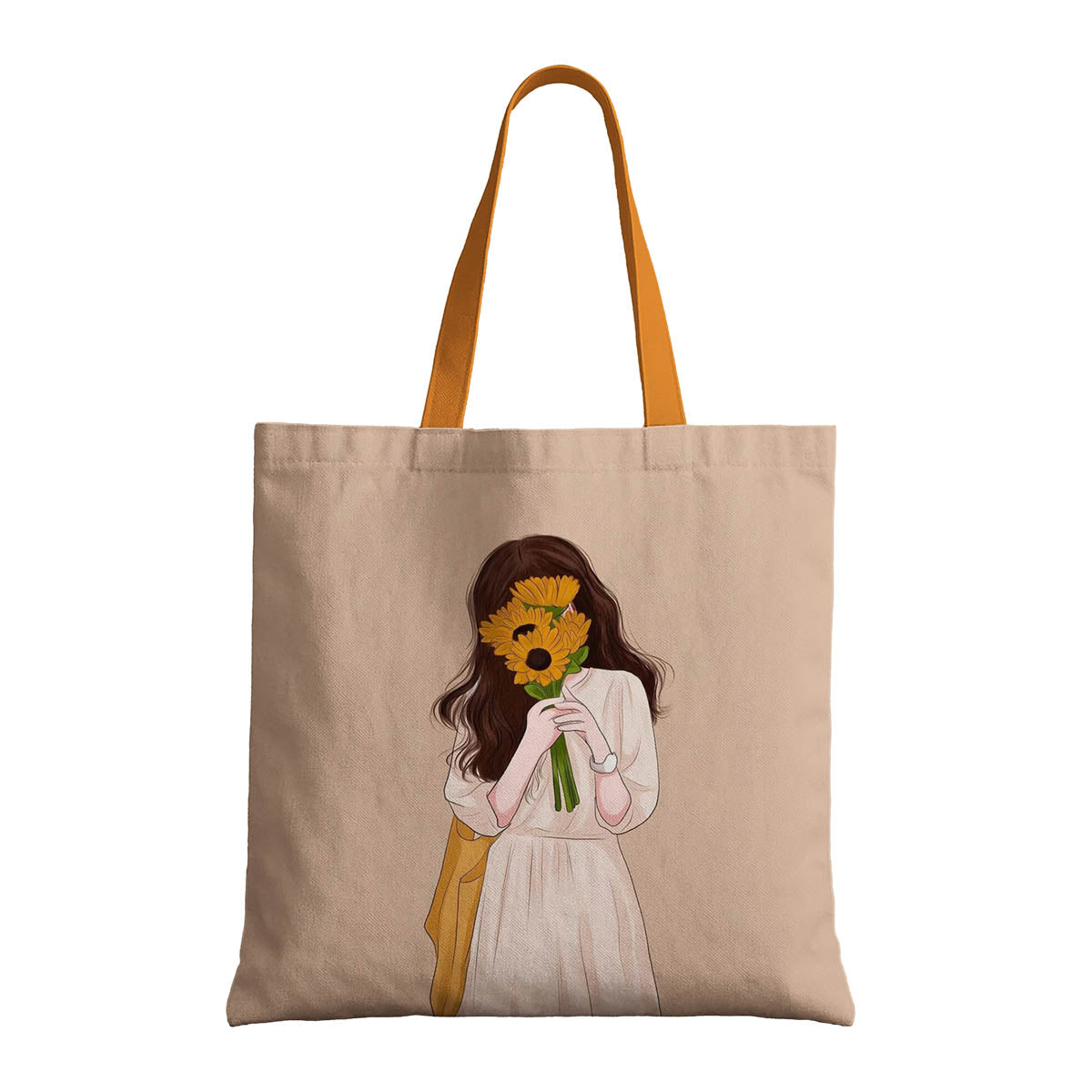 Shy Girl Canvas Tote Bag 5
