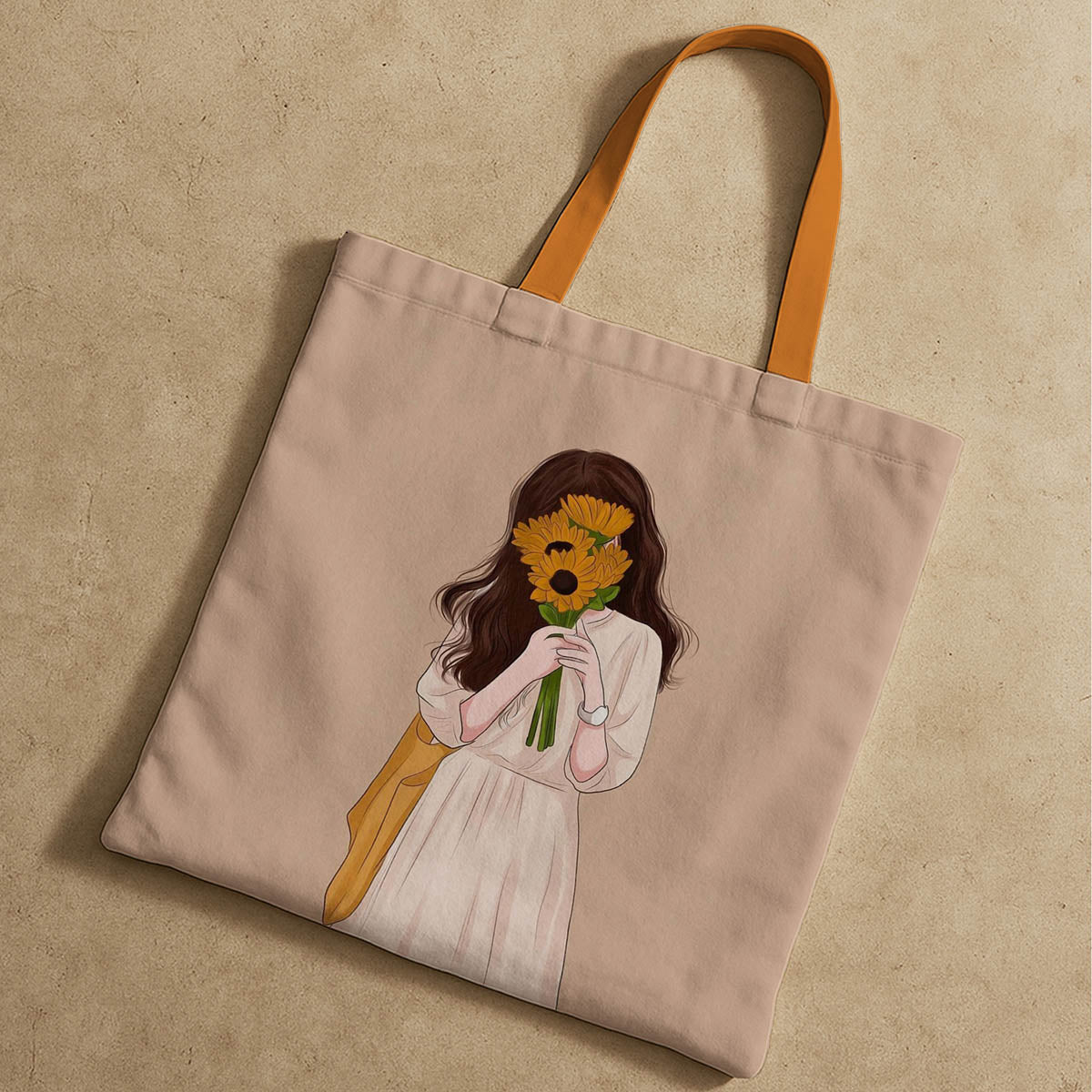 Shy Girl Canvas Tote Bag 3