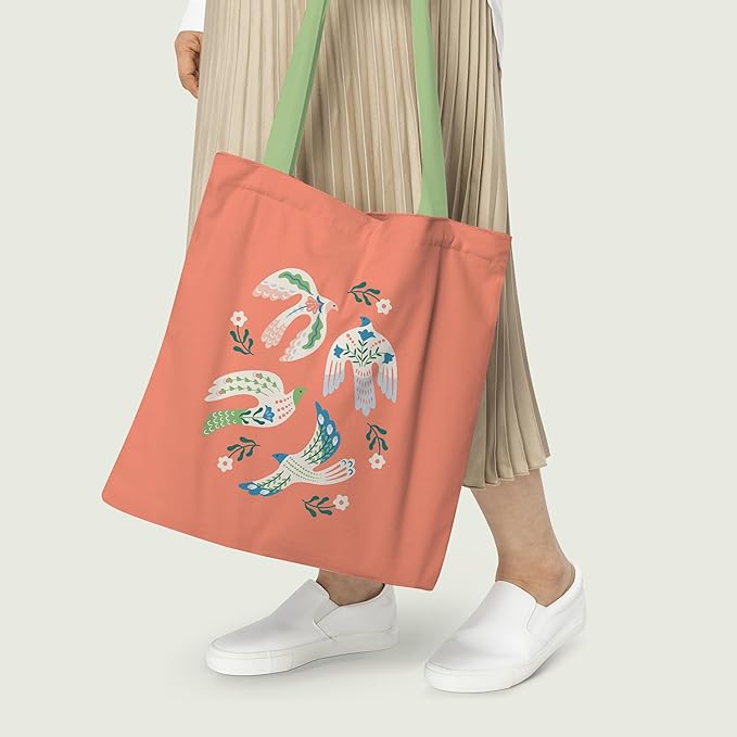 Bird Art Canvas Tote Bag 4