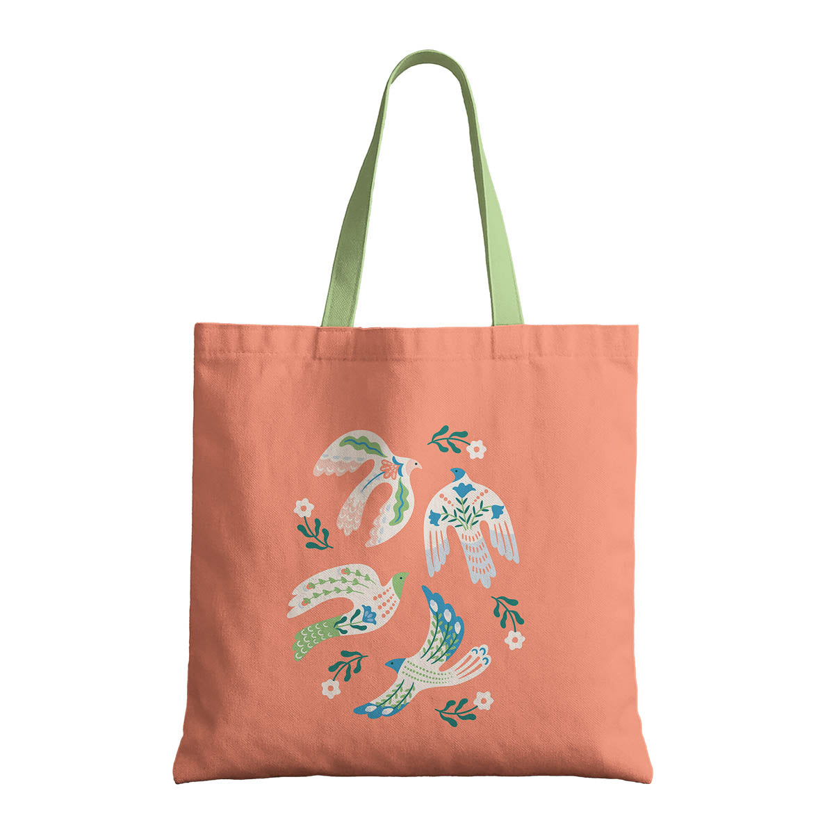 Bird Art Canvas Tote Bag 5