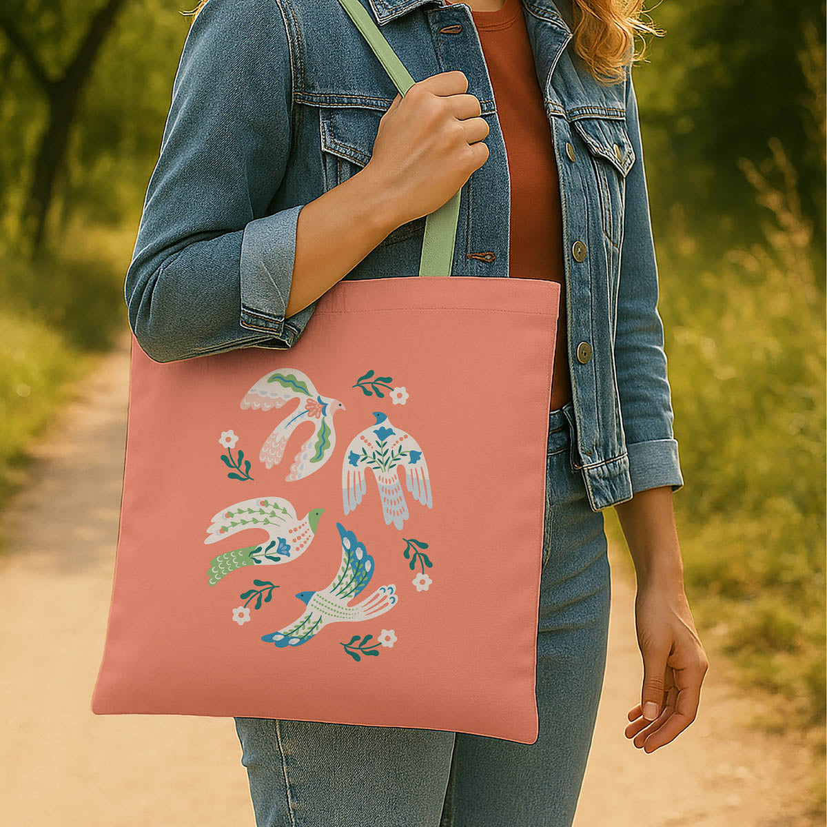 Bird Art Canvas Tote Bag 2