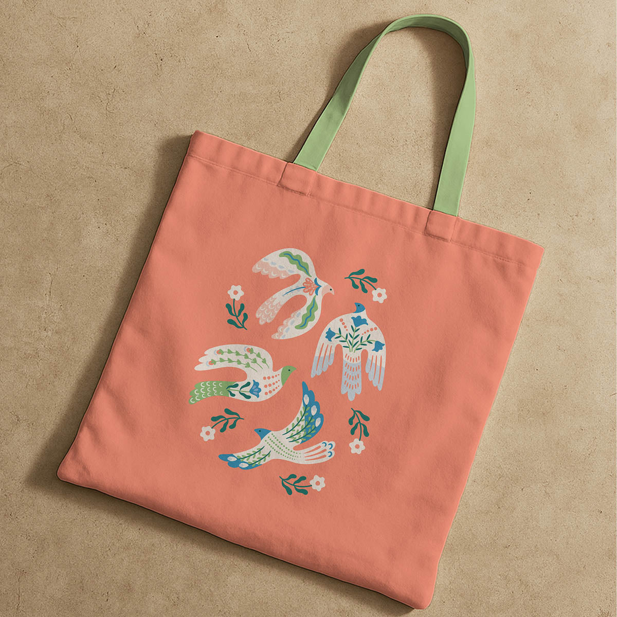 Bird Art Canvas Tote Bag 3