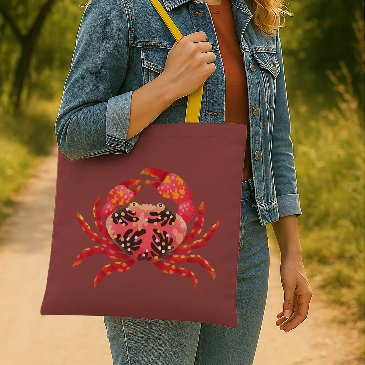 Cute Crab Tote Bag 2