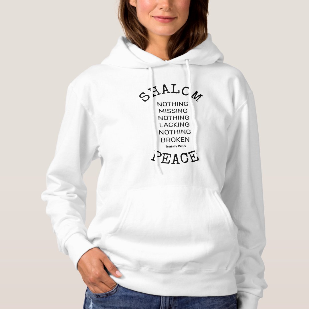 Christian SHALOM PEACE Hoodie