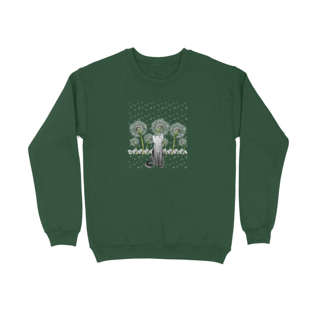 Sweatshirt (Men) - Fresh White Cat (4 Colours) 4